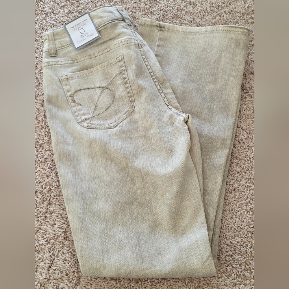 Chicos Ultimate Fit Barely Flare Platinum Denim Jeans